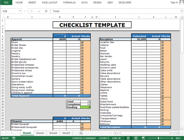 Microsoft Excel Drop Down Options