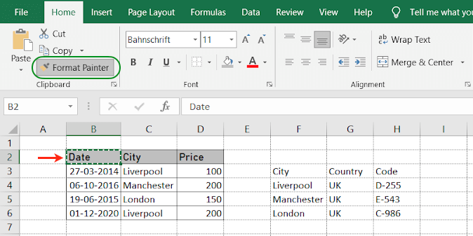 how to copy formatting shortcut