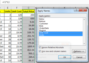 How to create a Table and name the table in Excel