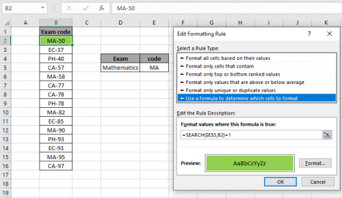 How to Color cell Based on Text Criteria in Excel