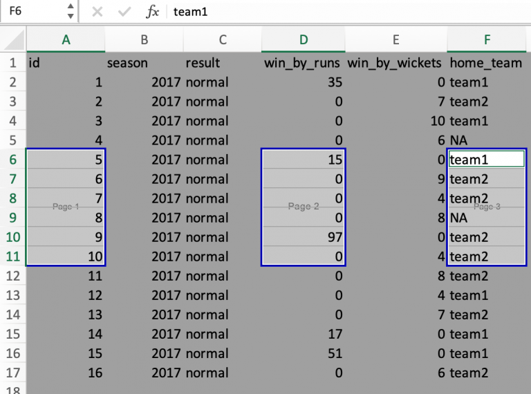 How to Print NonContiguous Areas in Excel