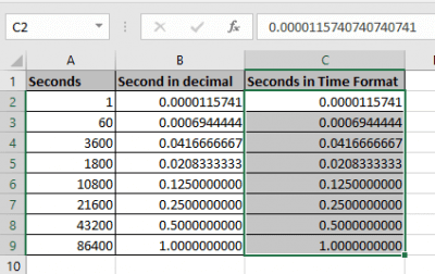 How to convert time to decimals in Excel