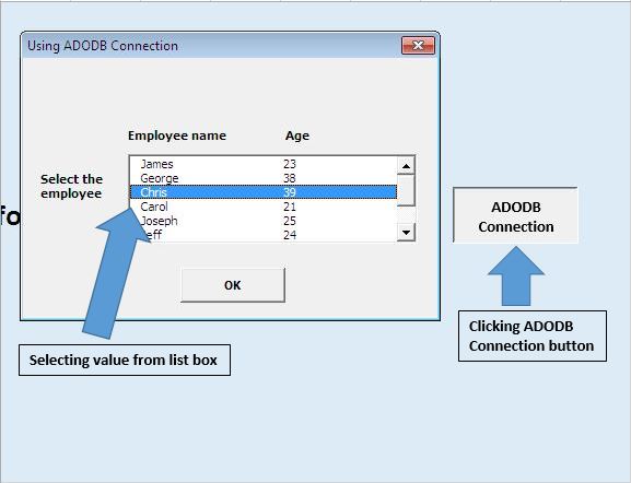 ArrowClickingADODBConnection