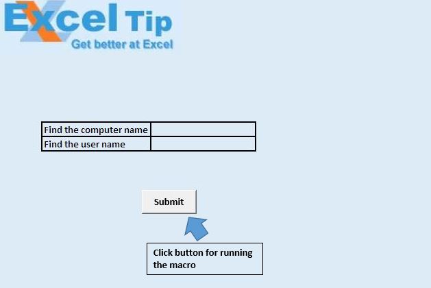 Macro To Return User Name And Computer Name In Microsoft Excel Macro To Return User Name And Computer Name In Microsoft Excel