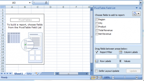 How to Insert chart in Microsoft Excel 2007