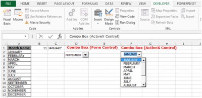 Add Combo Box to a Sheet in Microsoft Excel 2010 | Excel Tools