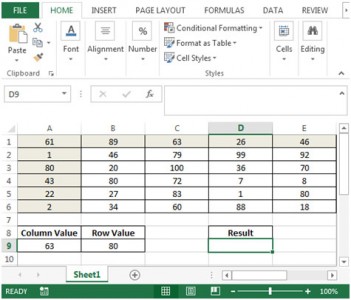 Retrieving a Value from a Reference Grid, Using Indexes Listed in ...