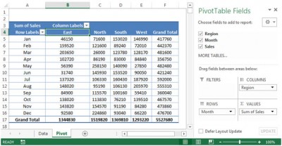 PivotTable Report - Adding A Data Field That Calculates The Difference ...