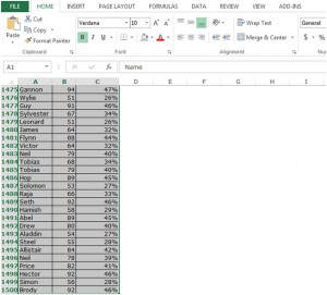 Selecting the Current Region/List in Microsoft Excel 2010