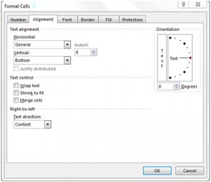 Displaying the Format Cells Dialog Box in Microsoft Excel 2010