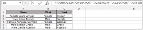 Separate First and Last Names in Excel