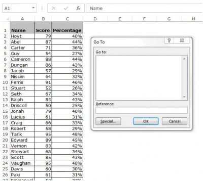 Selecting the Current Region/List in Microsoft Excel 2010