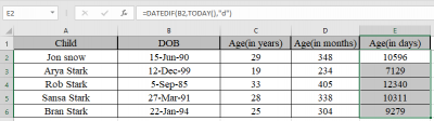 How to use the DATEDIF function in Excel