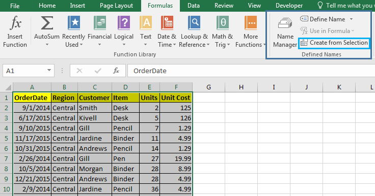 How To Use Names In Formulas In Excel How To Use Names In Formulas In Excel