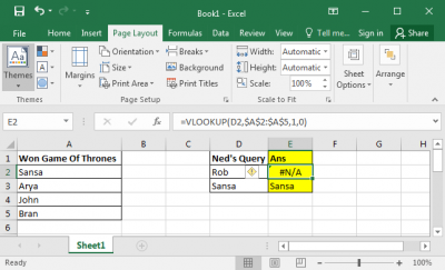 Check If a Value Exists Using VLOOKUP Formula