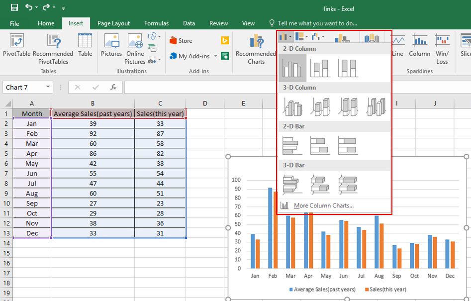 How To Add Chart To Excel