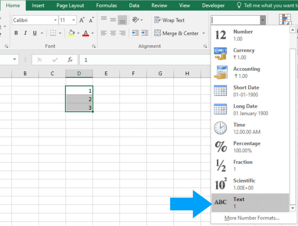 how to put 0 in front of date in excel