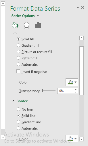 Chart Object Border Excel