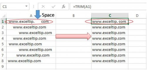 How to Remove Leading & Trailing Spaces in Microsoft Excel 2010