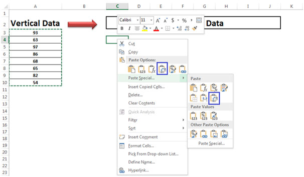 how-to-copy-vertical-and-paste-horizontal-in-microsoft-excel-2010