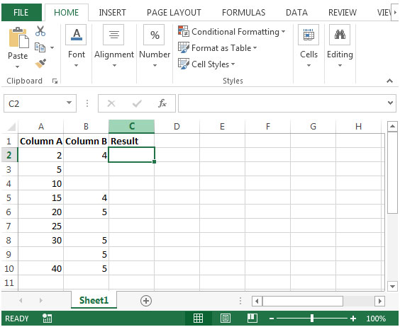 Excel Chart Ignore Blank Cells