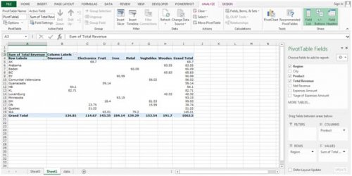 Pivot Table Report in Microsoft Excel 2010
