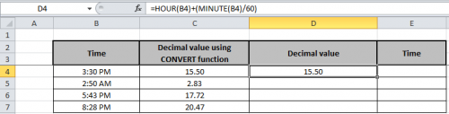 How to Convert Time to Decimal in Excel