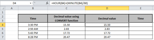 How To Convert Time To Decimal In Excel