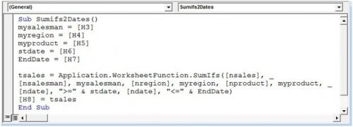How to Use SUMIFs between Two Dates using VBA in Microsoft Excel
