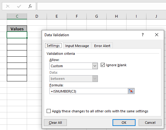 Show inputs. Data validation. Data validation in excel 2016. Input validation. Input with Dropdown list.