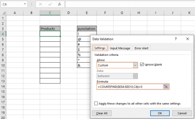 Way to Use Lookup formula in Data Validation in Excel