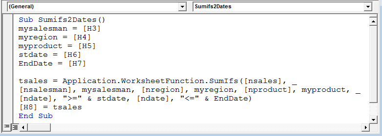  SUMIF Function With Multiple Criteria Using VBA In Microsoft Excel Tips
