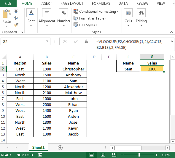 Google sheets vlookup