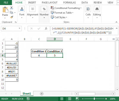 How to extract unique numbers from a range in Microsoft Excel 2010