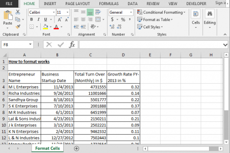 What is Format Cells in Excel?