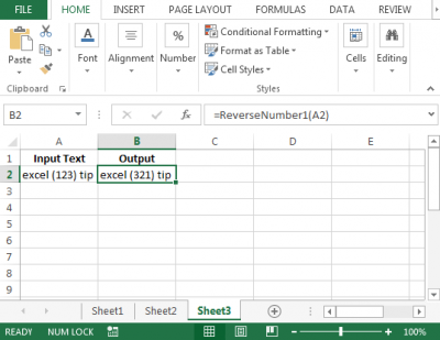 How to get Text & Number in Reverse through VBA in Microsoft Excel