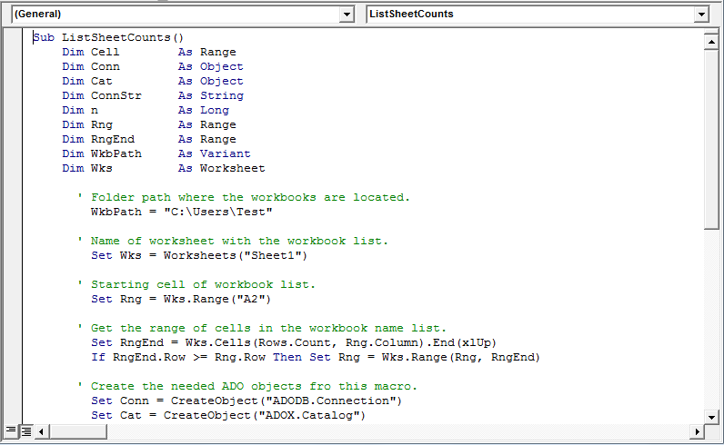 Count Worksheets In Multiple Files | VBA