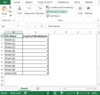 Count Worksheets In Multiple Files