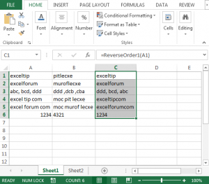 How to get Text & Number in Reverse through VBA in Microsoft Excel