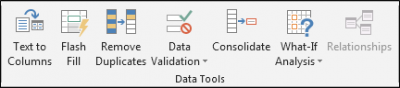 Data Tab in Microsoft Excel