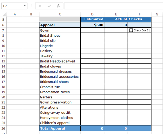 how to use checkboxes to create checklist template in excel excel