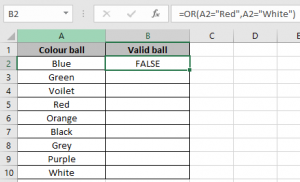 How to use the OR function in Excel