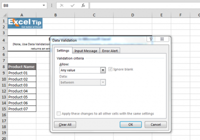 How to create Drop Down list with Data Validation in Excel