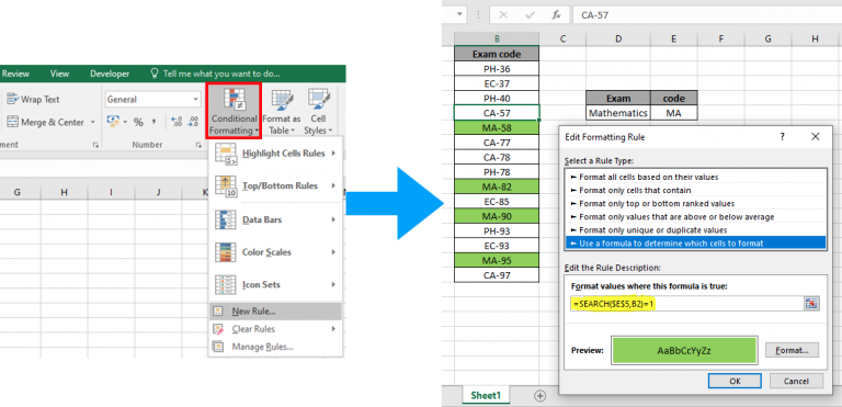 How to perform Conditional Formatting with formula in Excel
