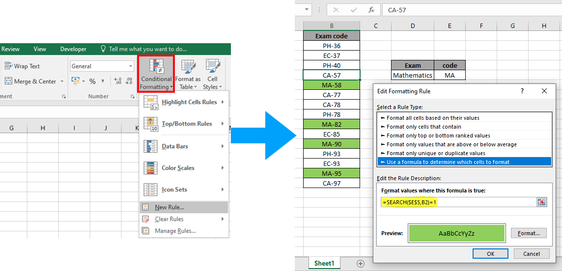 custom conditional formatting excel 2016