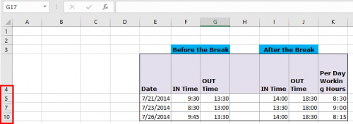 How to unhide multiple rows at once in excel