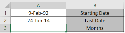 calculate number of months from date to today in excel