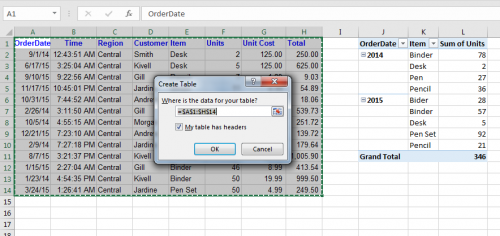 Dynamic Pivot Table
