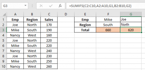SUMIFS using AND-OR logic