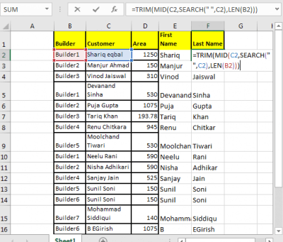 How to use the MID function in Excel